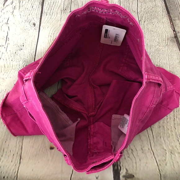 American Eagle Hot Pink Denim Jean Shorts Size 00 - Picture 8 of 10